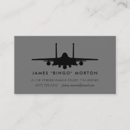F-15E Strejka Eagle Pilot Visitkort