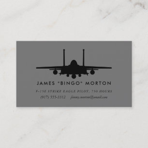 F-15E Strejka Eagle Pilot Visitkort