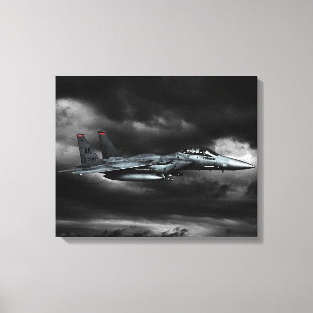 F-15E Strejka Eagle Wrapped Canvas (Framsida)