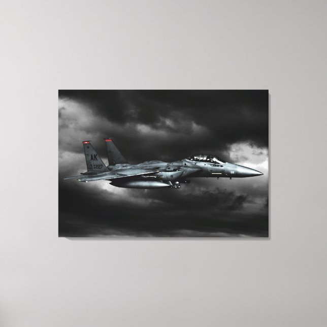 F-15E Strejka Eagle Wrapped Canvas (Framsida)
