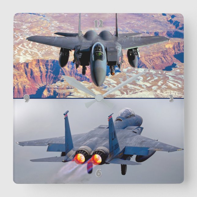 F-15E-STREJKAN EGFJ FYRKANTIG KLOCKA (Framsida)