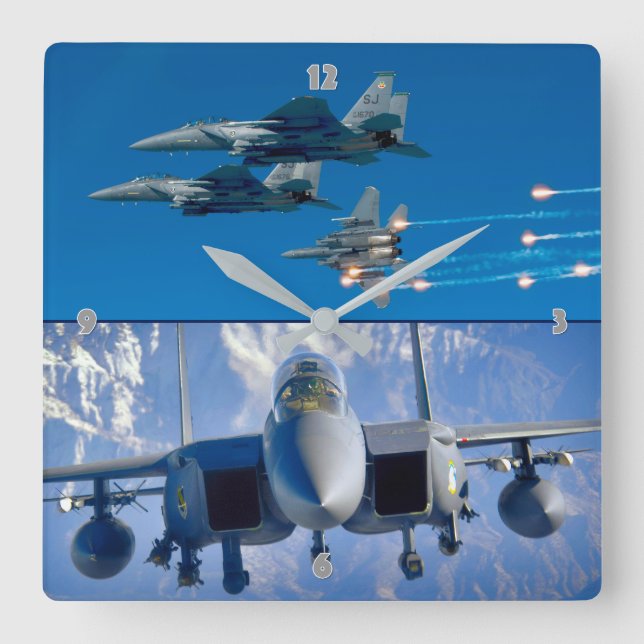 F-15E-STREJKAN EGFJ FYRKANTIG KLOCKA (Framsida)