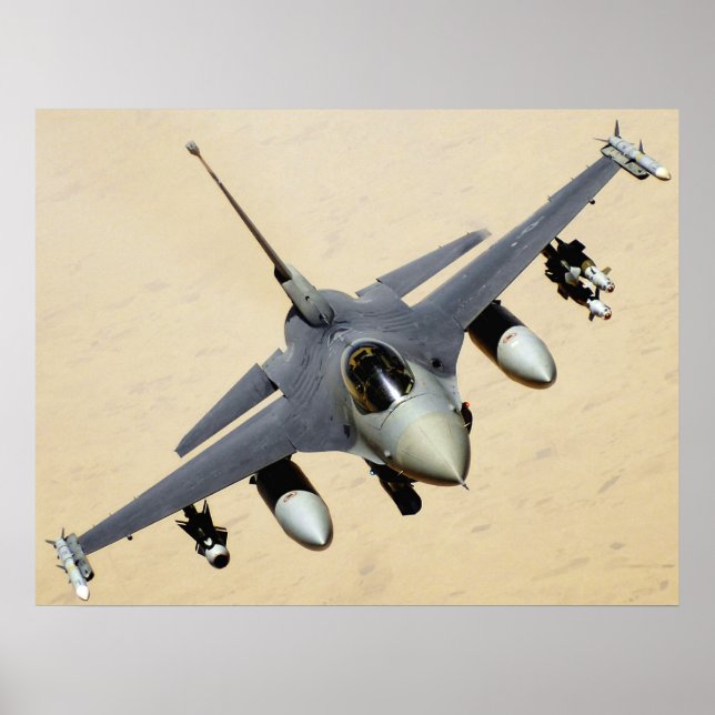 F-16 Bekämpning av Falcon Aircraft Poster (Framsidan)