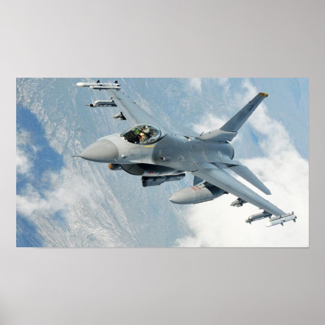 F-16 Bekämpning av Falcon Aircraft Poster (Framsidan)