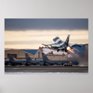 F-16 Bekämpning av Falcon Aircraft Poster