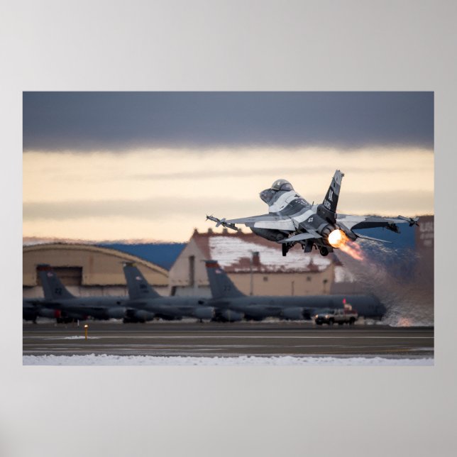 F-16 Bekämpning av Falcon Aircraft Poster (Framsidan)