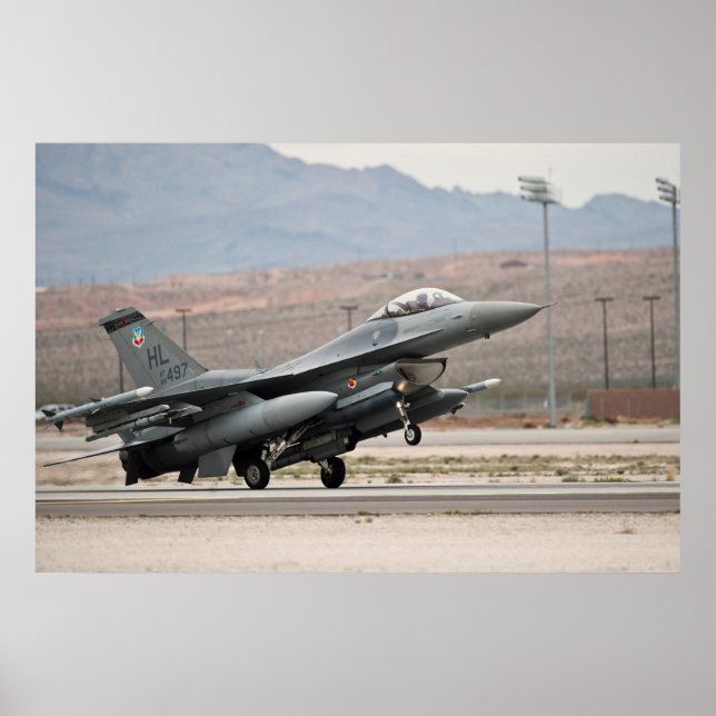 F-16 Bekämpning av Falcon Aircraft Poster (Framsidan)