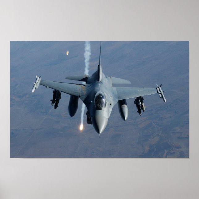 F-16 Bekämpning av Falcon Aircraft Poster (Framsidan)