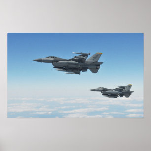 F-16 Bekämpning av Falcon Aircraft Poster