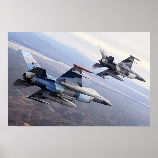 F-16 Bekämpning av Falcon Aircraft Poster (Framsidan)