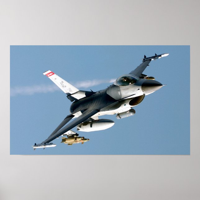 F-16 Bekämpning av Falcon Aircraft Poster (Framsidan)