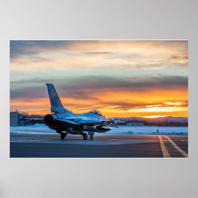F-16 Bekämpning av Falcon Aircraft Poster (Framsidan)