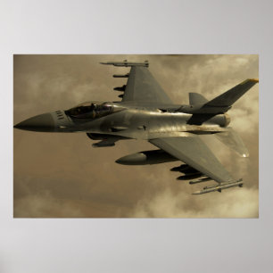 F-16 Bekämpning av Falcon Aircraft Poster