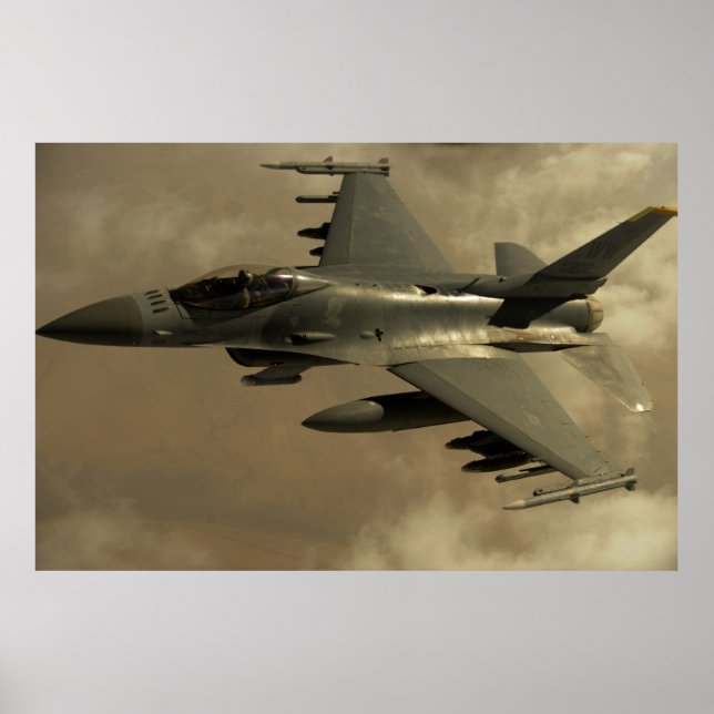 F-16 Bekämpning av Falcon Aircraft Poster (Framsidan)