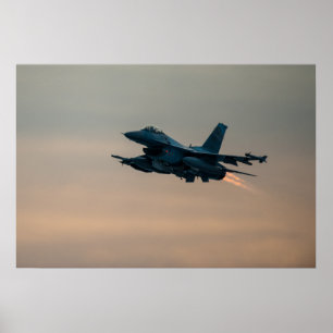 F-16 Bekämpning av Falcon Aircraft Poster