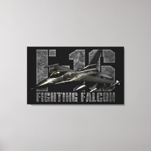 F-16 Bekämpning av Falcon Canvastryck