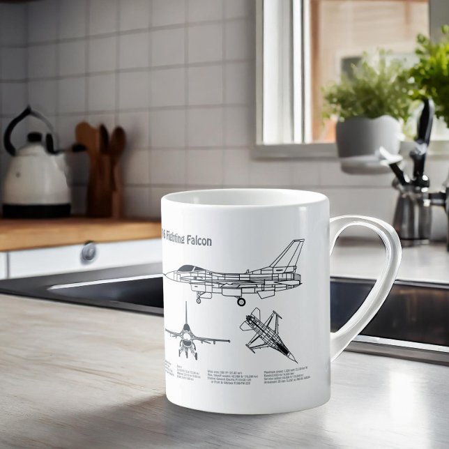 F-16 Bekämpning av Falcon - Flygplanets plan för b Kaffemugg (Skapare uppladdad)