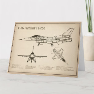 F-16 Bekämpning av Falcon - Flygplanets plan för b Tack Kort