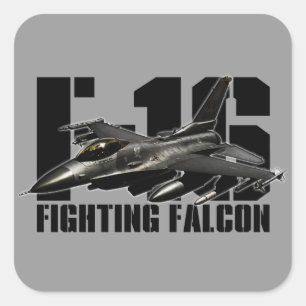 F-16 Bekämpning av Falcon Fyrkantigt Klistermärke
