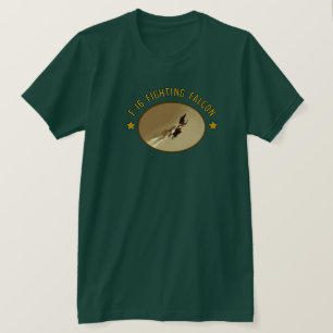 F-16 Bekämpning av Falcon militärstridsflygplan T- T Shirt