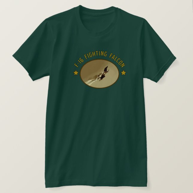 F-16 Bekämpning av Falcon militärstridsflygplan T- T Shirt (Design framsida)