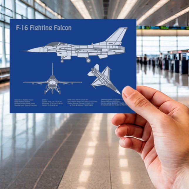 F-16 Bekämpning av Falcon - plan ABD för flygplans Vykort (Skapare uppladdad)
