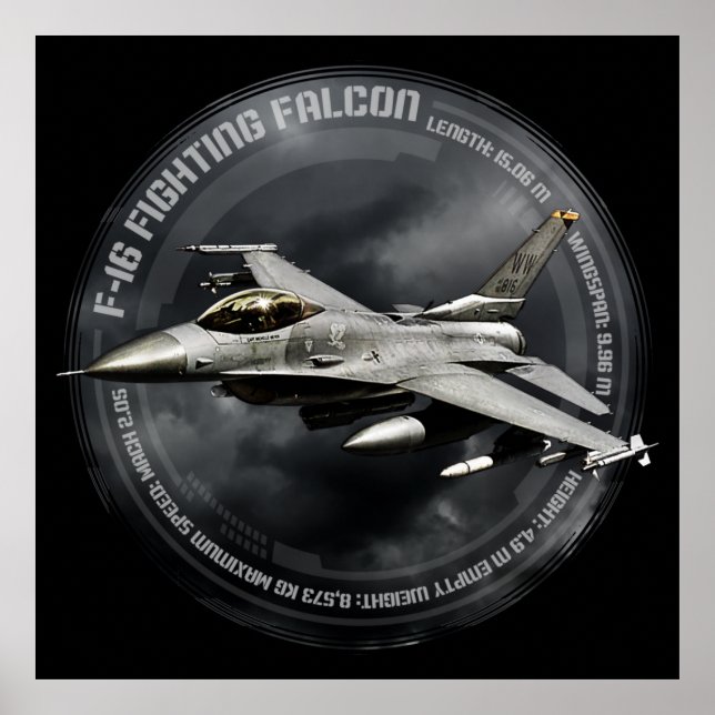 F-16 Bekämpning av Falcon Poster (Framsidan)