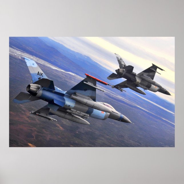 F-16 Bekämpning av Falcon Poster (Framsidan)