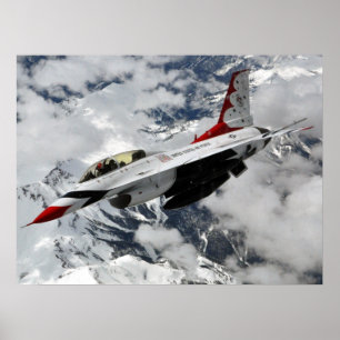 F-16 Bekämpning av Falcon Thunderbird Poster