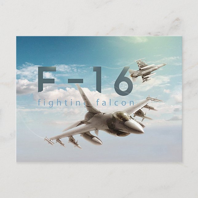 F-16 Bekämpning av Falcon Vykort (Framsida)