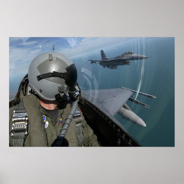 F-16 Bekämpning av Falcons-flygplan Poster (Framsidan)