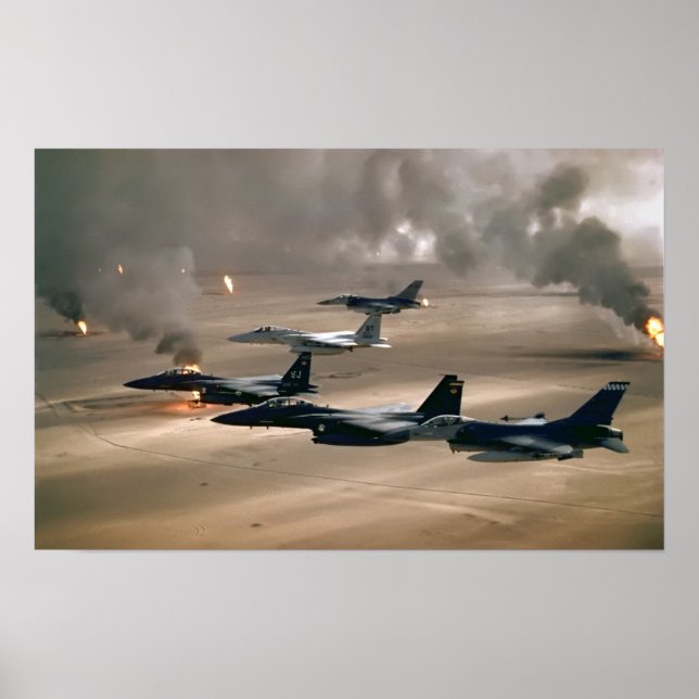 F-16 Bekämpning av Falcons och F-15 Eagles Poster (Framsidan)