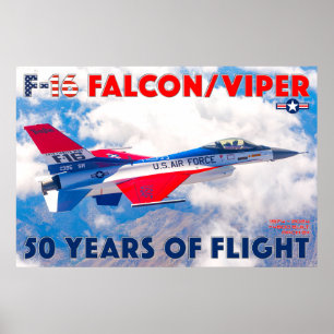 F-16 FALCON/VIPER - 50 ÅR! POSTER