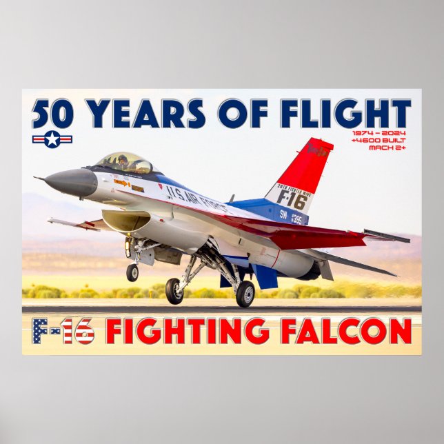 F-16: FALKON - 50 ÅR! POSTER (Framsidan)