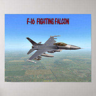 F-16 FALKON FÖR BEKÄMPNING POSTER