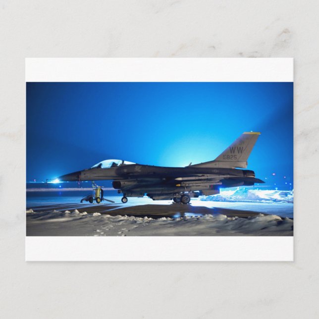 f-16 Fighter Jet Vykort (Framsida)