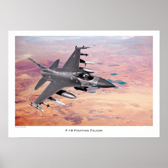 F-16 Fighting Falcon Poster (Framsidan)