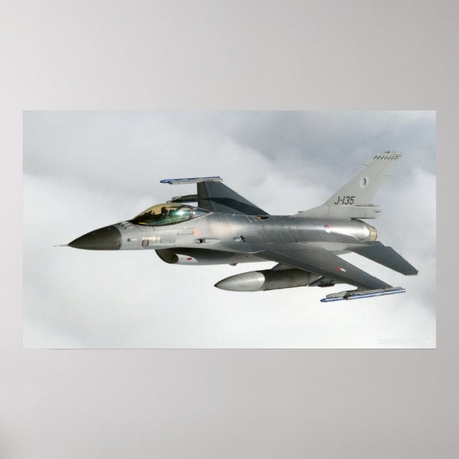 F-16 i Royalet Netherlands Luft Force Poster (Framsidan)