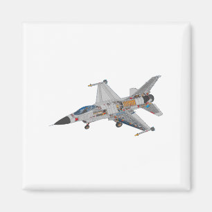 F-16 Interna mekanismer för militär bekämpning Magnet
