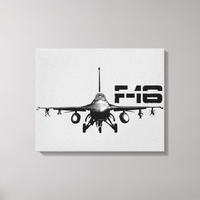 F-16 Kampen mot Falcon Wrapped Canvas (Framsida)