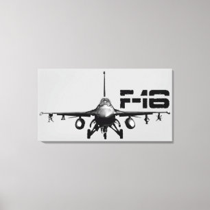 F-16 Kampen mot Falcon Wrapped Canvas