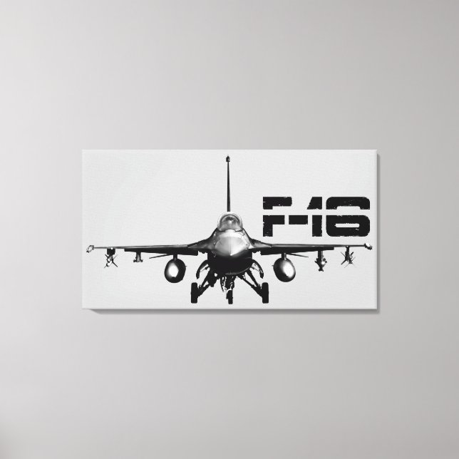 F-16 Kampen mot Falcon Wrapped Canvas (Framsida)