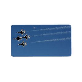 F-16 Thunderbird Diamond Forformation Adressetikett