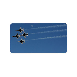 F-16 Thunderbird Diamond Forformation Adressetikett