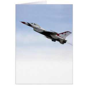 F-16 Thunderbird in flight Hälsningskort