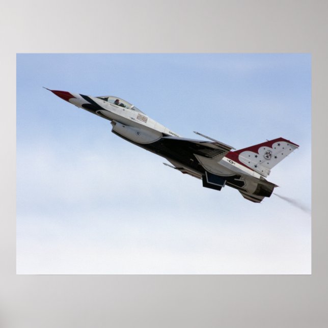 F-16 Thunderbird in flight Poster (Framsidan)