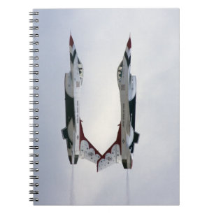 F-16 Thunderbird Maneuver - Inverterad Anteckningsbok Med Spiral