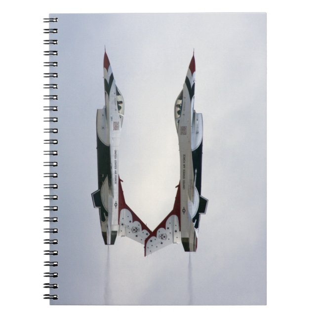F-16 Thunderbird Maneuver - Inverterad Anteckningsbok Med Spiral (Framsidan)