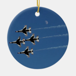 F-16 Thunderbirds Diamantformation Julgransprydnad Keramik