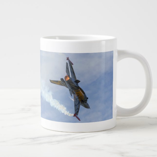 F-16 Ttigervrider och kolvar Jumbo Mugg (Höger)